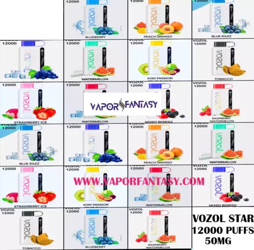 vozol 12000 puffs dubai uae best disposable vape FLAVORS.webp