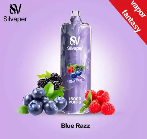 Silvaper Rocket 16000 Puffs disposable dtl 3mg Blue Razz