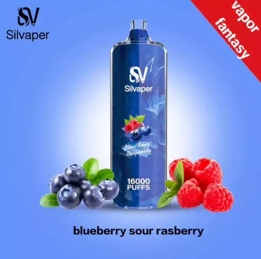 Silvaper Rocket 16000 Puffs disposable dtl 3mg Blueberry Sour Raspberry