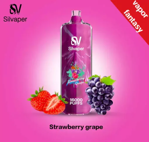 Silvaper Rocket 16000 Puffs disposable dtl 3mg Strawberry_Grape