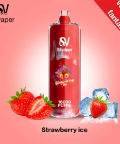 Silvaper Rocket 16000 Puffs disposable dtl 3mg Strawberry_Ice