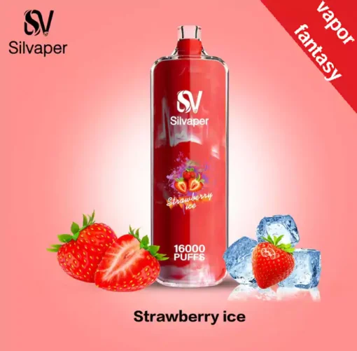 Silvaper Rocket 16000 Puffs disposable dtl 3mg Strawberry_Ice