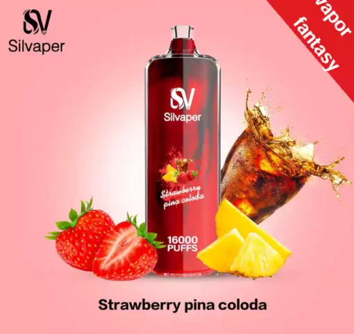 Silvaper Rocket 16000 Puffs disposable dtl 3mg Strawberry_Pina_Colada