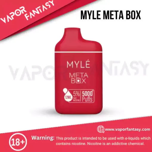 myle meta box 5000 puffs disposable vape in dubai