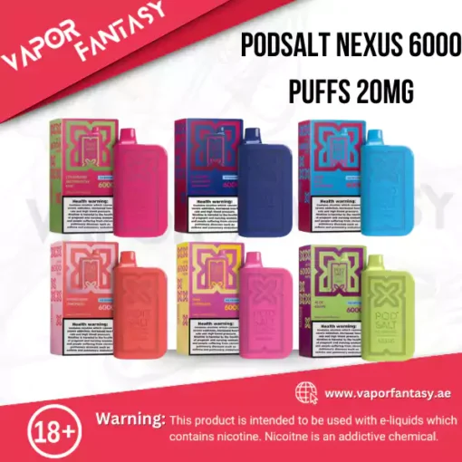 PodSalt Nexus 6000 Puffs 20mg Dubai Abu Dhbai