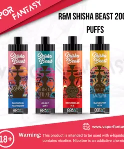 R&M Shisha Beast 20000 Puffs 4500 puffs 0mg Disposable