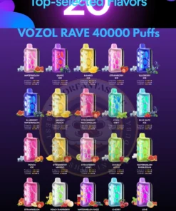 VOZOL RAVE 40000 Puffs 50mg UAE