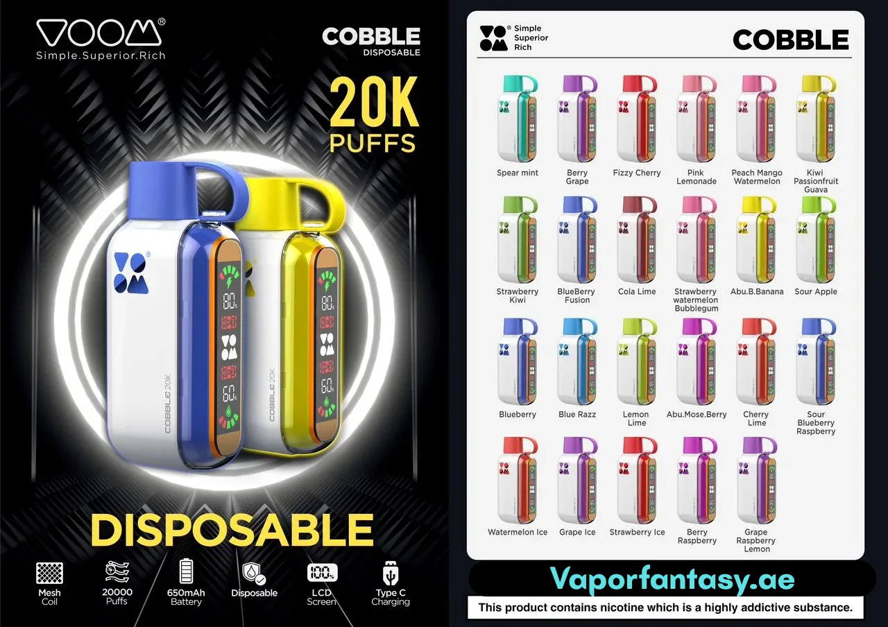 Voom Cobble 20000 Puffs Flavors UAE