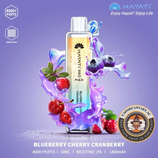 Hayati 4000 Puffs BLUEBERRY CHERRY CRANBERRY