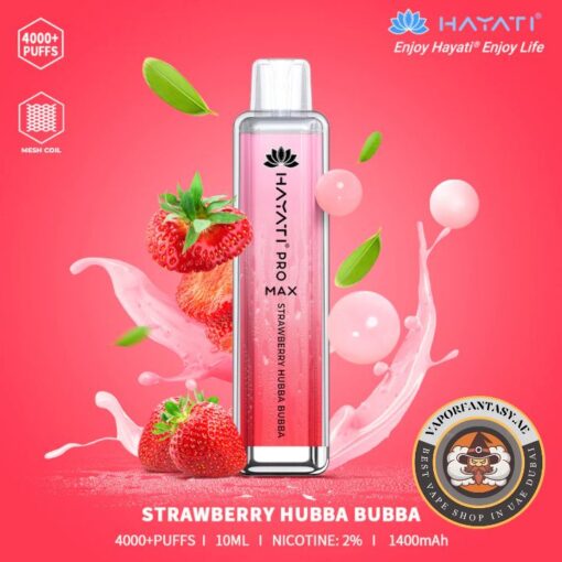 Hayati 4000 Puffs STRAWBERRY HUBBA BUBBA