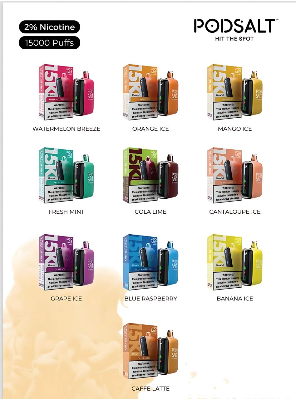 Pod Salt 15000 Puffs Flavors