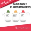 Flerbar 3500 Puffs 0% Nicotine Disposable Vape in Dubai, UAE