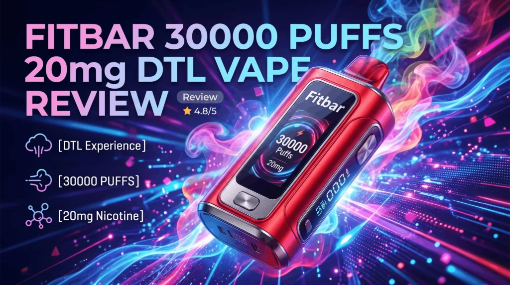 Fitbar 30000 Puffs 20mg DTL Vape Review in Dubai