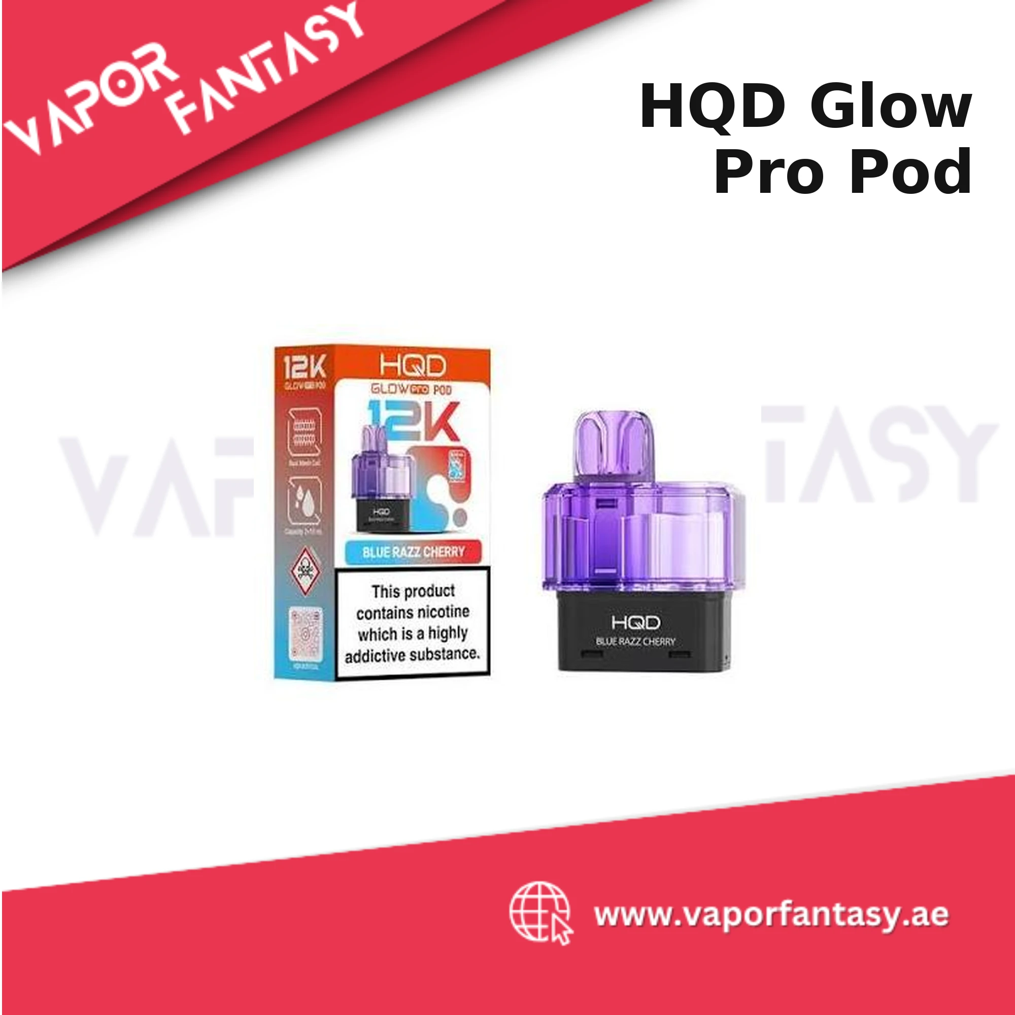 Hqd Glow Pro 12000 Puffs Replacement Pod 20MG In UAE