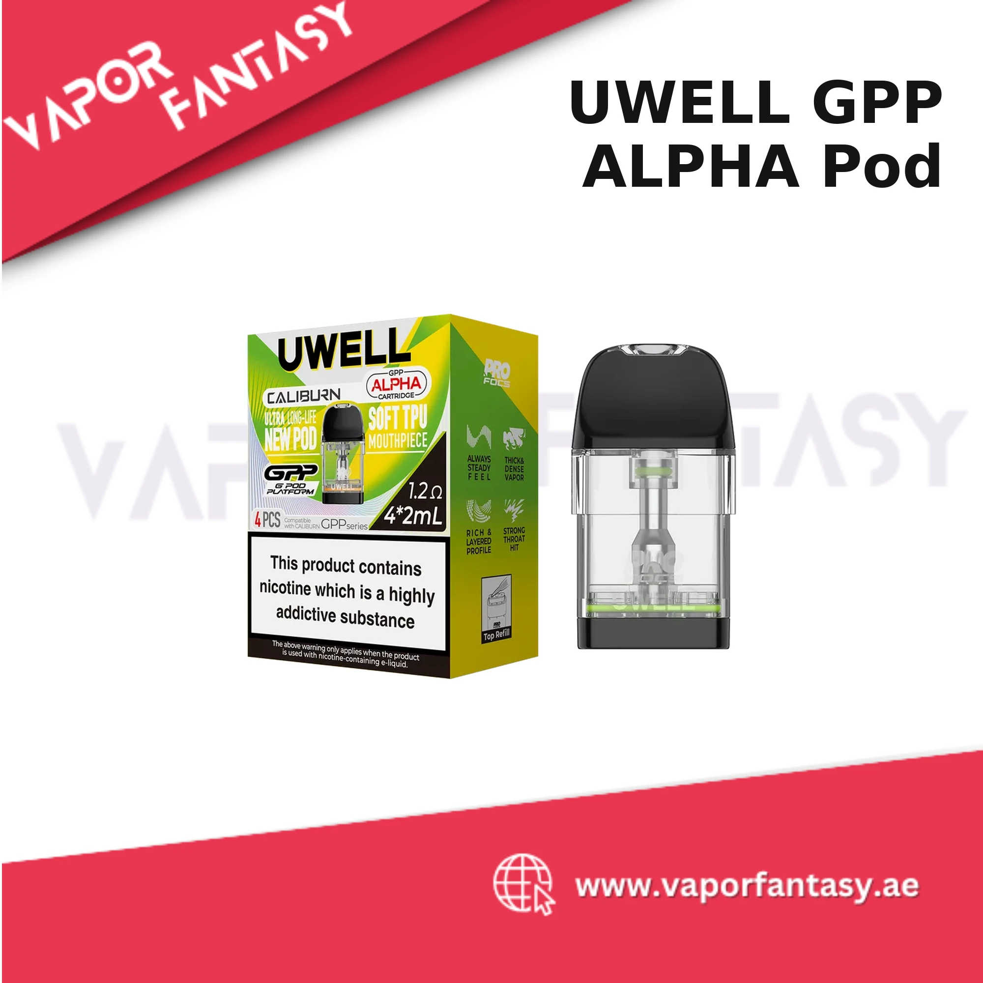 UWELL GPP ALPHA Pod Cartridge 3ml In UAE